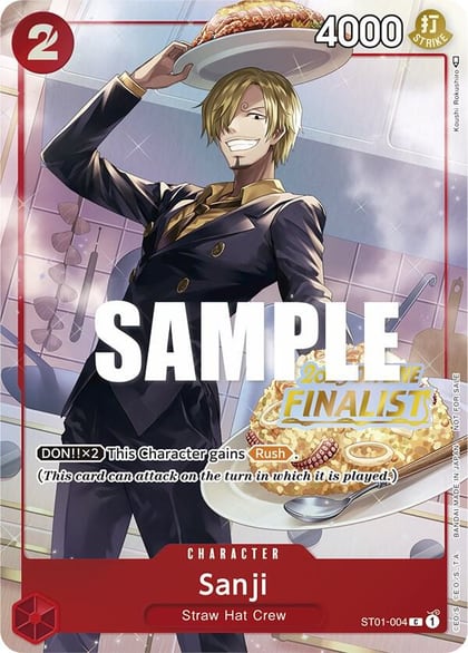 Sanji (Offline Regional 2023) [Finalist], One Piece Promotion Cards ST01-004