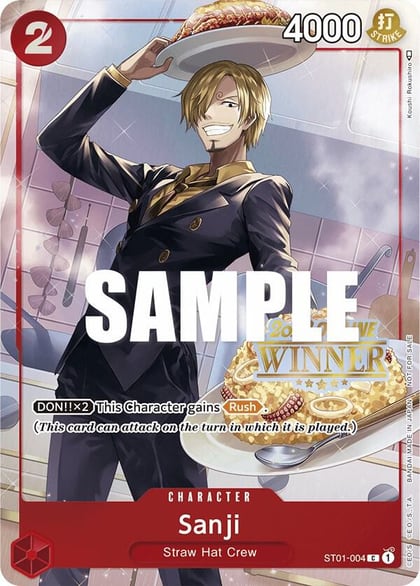 Sanji (Offline Regional 2023) [Winner], One Piece Promotion Cards ST01-004