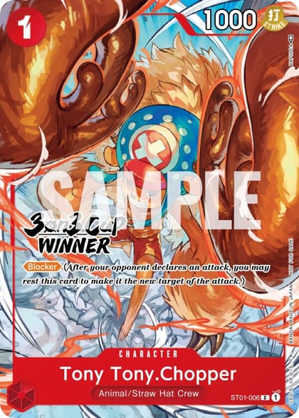 Tony Tony.Chopper (3-on-3 Cup) [Winner], One Piece Promotion Cards ST01-006