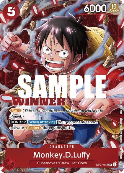 Monkey.D.Luffy (Winner Pack Vol. 5), One Piece Promotion Cards ST01-012