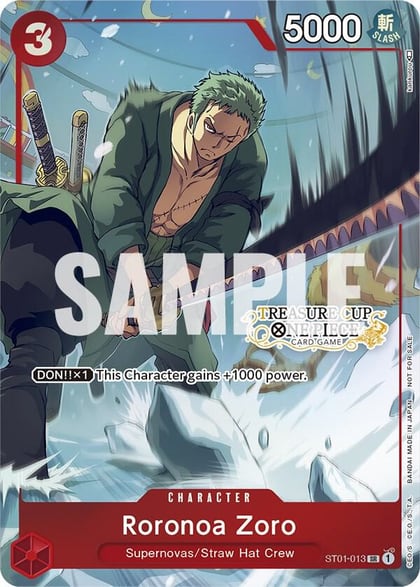 Roronoa Zoro - ST01-013 (Treasure Cup), One Piece Promotion Cards ST01-013
