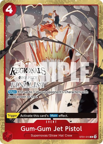 Gum-Gum Jet Pistol (Online Regional 2024) [Finalist], One Piece Promotion Cards ST01-015