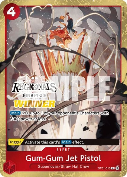 Gum-Gum Jet Pistol (Online Regional 2024) [Winner], One Piece Promotion Cards ST01-015