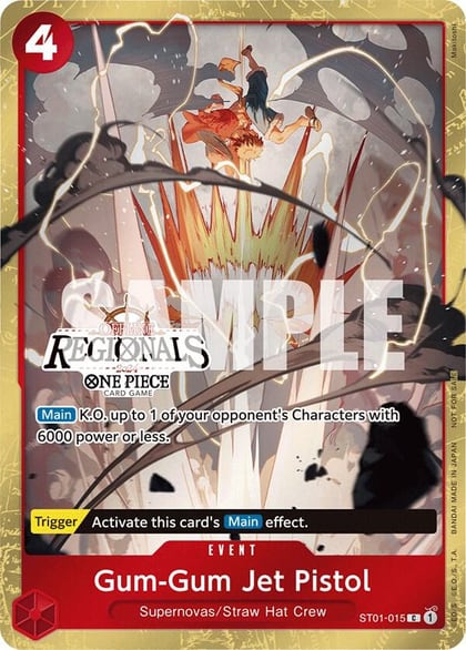 Gum-Gum Jet Pistol (Offline Regional 2024) [Participant], One Piece Promotion Cards ST01-015