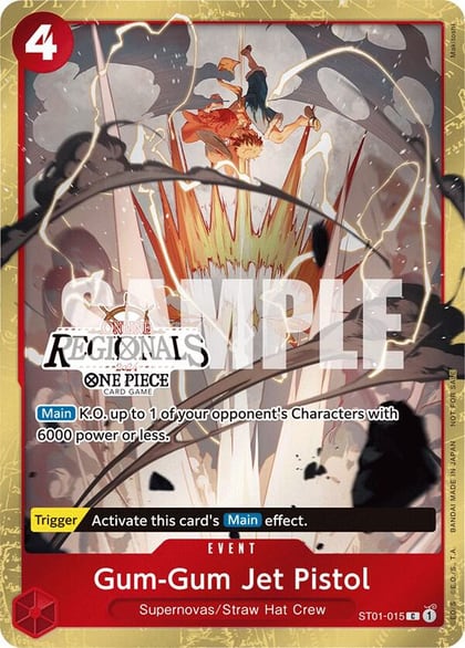 Gum-Gum Jet Pistol (Online Regional 2024) [Participant], One Piece Promotion Cards ST01-015