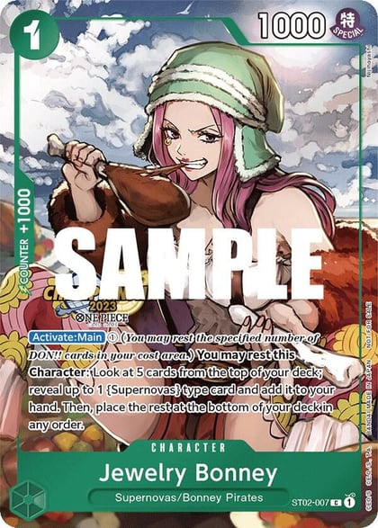Jewelry Bonney (CS 2023 Celebration Pack), One Piece Promotion Cards ST02-007