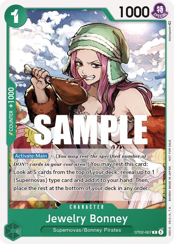 Jewelry Bonney (Tournament Pack Vol. 3) [Participant], One Piece Promotion Cards ST02-007