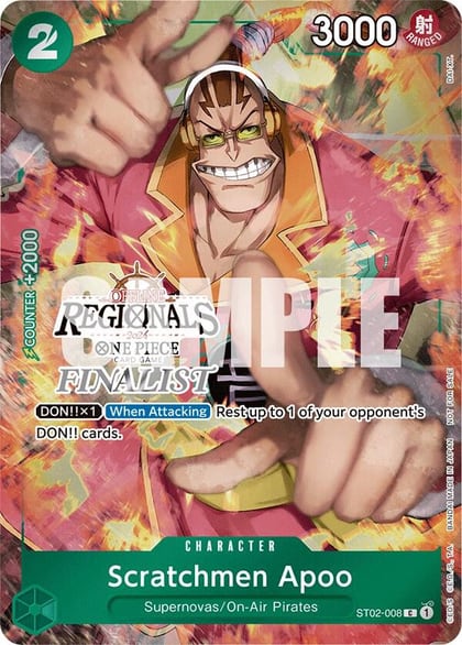 Scratchmen Apoo (Offline Regional 2024) [Finalist], One Piece Promotion Cards ST02-008
