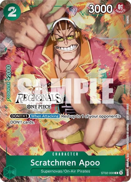 Scratchmen Apoo (Online Regional 2024) [Participant], One Piece Promotion Cards ST02-008