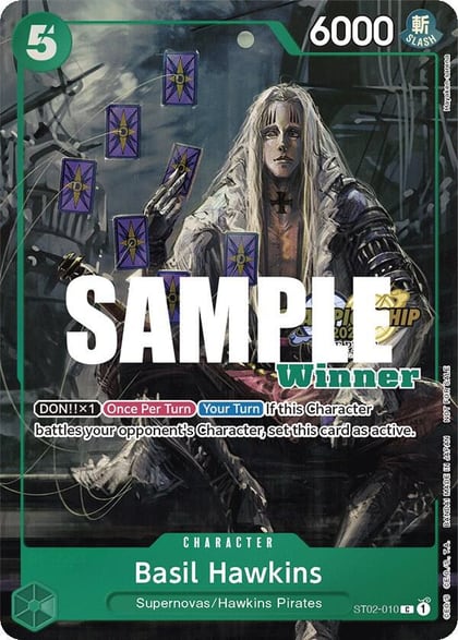 Basil Hawkins (CS 2023 Top Players Pack) [Winner], One Piece Promotion Cards ST02-010