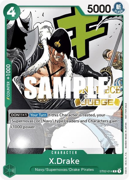 X.Drake (Judge Pack Vol. 2), One Piece Promotion Cards ST02-014