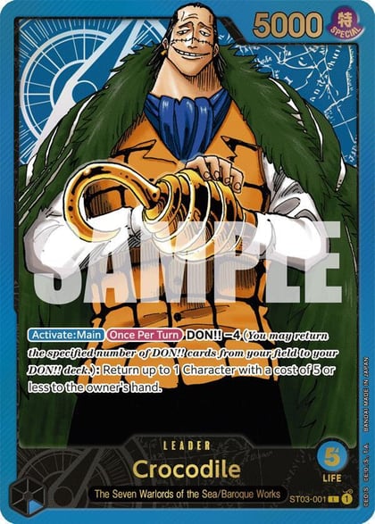 Crocodile (Premium Card Collection -Leader Collection-), One Piece Promotion Cards ST03-001