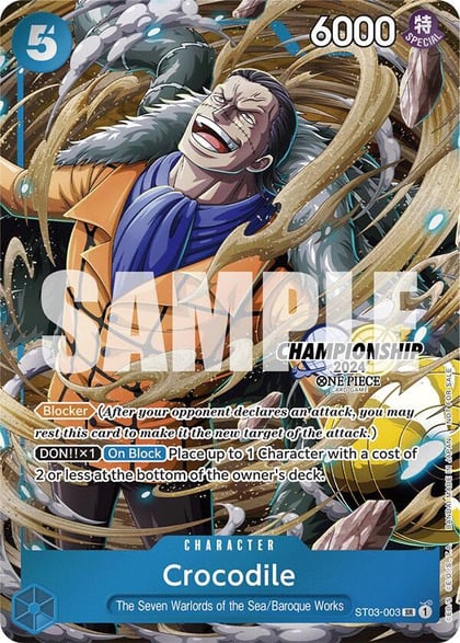 Crocodile (CS 2024 Celebration Pack), One Piece Promotion Cards ST03-003