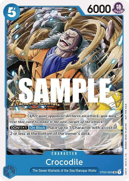 Crocodile (Tournament Pack Vol. 5), One Piece Promotion Cards ST03-003