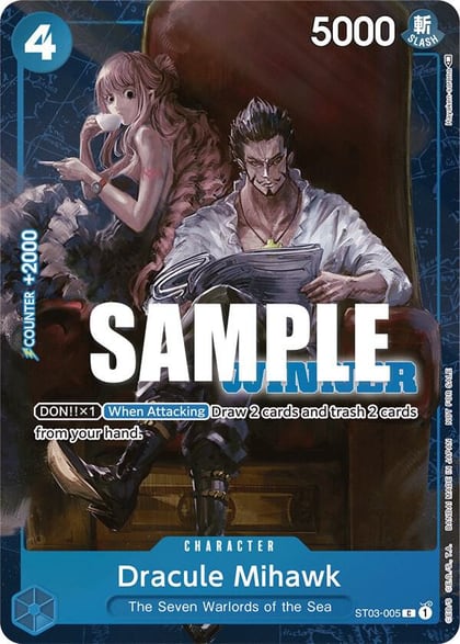 Dracule Mihawk (Winner Pack Vol. 4), One Piece Promotion Cards ST03-005