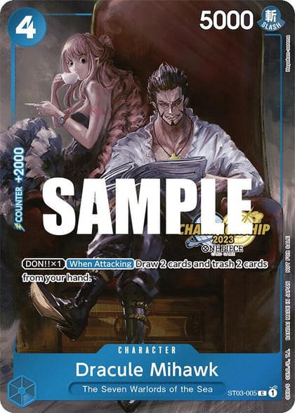 Dracule Mihawk (CS 2023 Celebration Pack), One Piece Promotion Cards ST03-005
