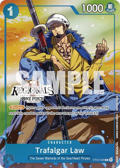 Trafalgar Law (Offline Regional 2024 Vol. 2) [Participant], One Piece Promotion Cards ST03-008