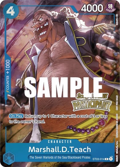 Marshall.D.Teach (Offline Regional 2023) [Participant], One Piece Promotion Cards ST03-014