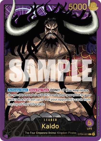 Kaido (Premium Card Collection -Leader Collection-), One Piece Promotion Cards ST04-001