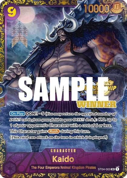 Kaido (CS 2023 Trophy Card) [Winner], One Piece Promotion Cards ST04-003