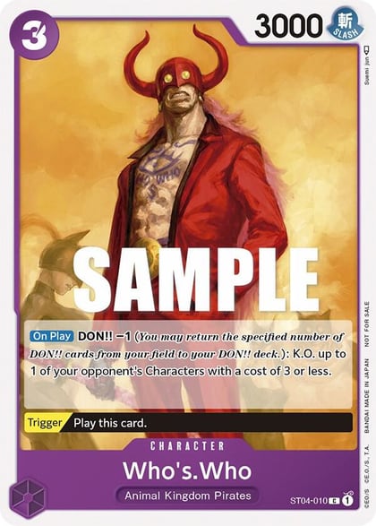 Who's.Who (Tournament Pack Vol. 3) [Participant], One Piece Promotion Cards ST04-010