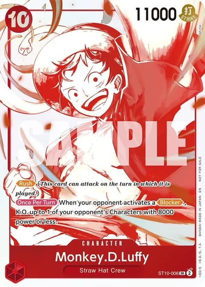 Monkey.D.Luffy - ST10-006 (3rd Anniversary Treasure Campaign Pack), One Piece Promotion Cards ST10-006