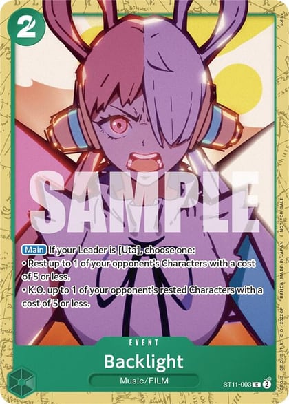 Backlight (Starter Deck 11: Uta Deck Battle), One Piece Promotion Cards ST11-003