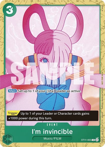 I'm invincible (Starter Deck 11: Uta Deck Battle), One Piece Promotion Cards ST11-005