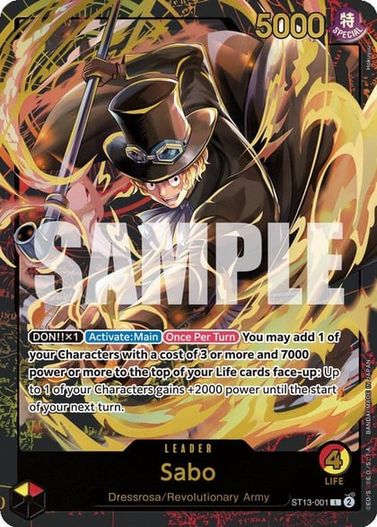 Sabo (Premium Card Collection -Leader Collection-), One Piece Promotion Cards ST13-001