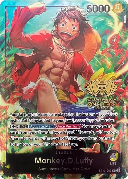 Monkey.D.Luffy (2nd Anniversary Tournament), One Piece Promotion Cards ST13-003