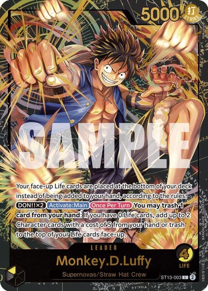 Monkey.D.Luffy (Premium Card Collection -Leader Collection-), One Piece Promotion Cards ST13-003