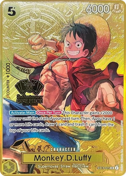 Monkey.D.Luffy (One Piece Japanese Version 2nd Anniversary Set), One Piece Promotion Cards ST13-015