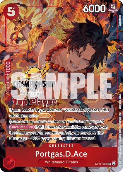 Portgas.D.Ace (CS 25-26 Top Player Pack), One Piece Promotion Cards ST15-005