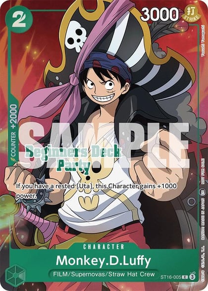 Monkey.D.Luffy (Beginners Deck Party [ST-23] - [ST-28] Winner Pack), One Piece Promotion Cards ST16-005