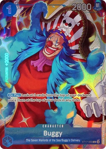 Buggy (Seven Warlords of the Sea Binder Set), One Piece Promotion Cards ST17-003