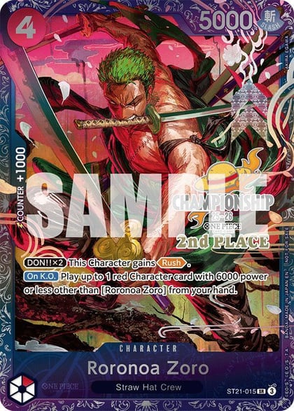 Roronoa Zoro (CS 25-26 2nd Place), One Piece Promotion Cards ST21-015