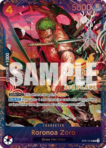 Roronoa Zoro (CS 25-26 3rd Place), One Piece Promotion Cards ST21-015