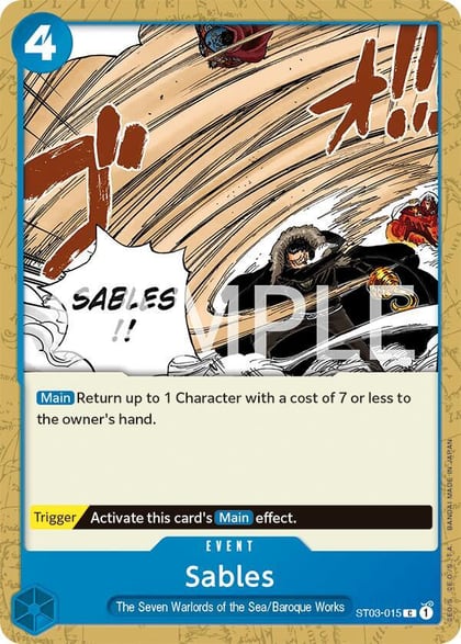Sables, Revision Pack Cards ST03-015