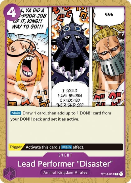 Lead Performer "Disaster", Revision Pack Cards ST04-014