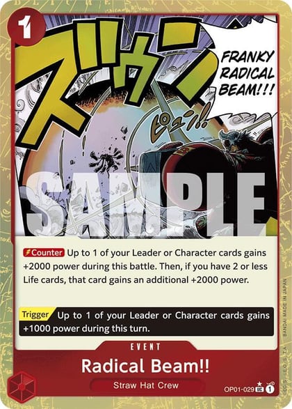 Radical Beam!! (Textured Foil), Premium Booster -The Best- OP01-029