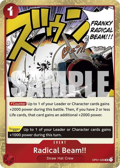 Radical Beam!! (Jolly Roger Foil), Premium Booster -The Best- OP01-029