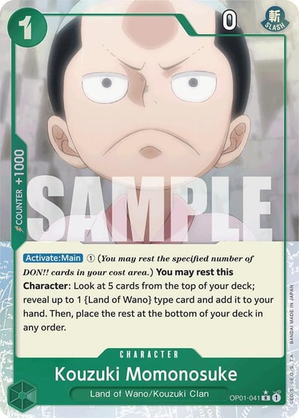 Kouzuki Momonosuke (Full Art), Premium Booster -The Best- OP01-041