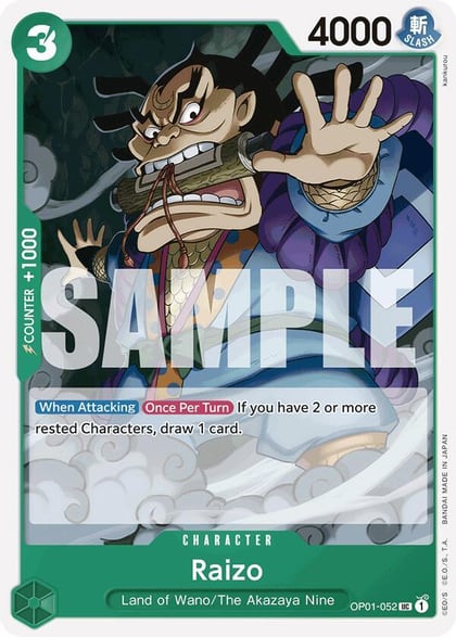 Raizo (Reprint), Premium Booster -The Best- OP01-052