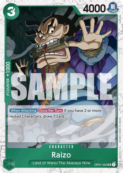 Raizo (Jolly Roger Foil), Premium Booster -The Best- OP01-052