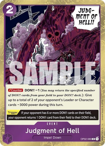Judgment of Hell (Jolly Roger Foil), Premium Booster -The Best- OP02-089
