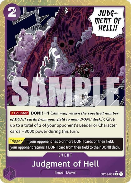 Judgment of Hell (Textured Foil), Premium Booster -The Best- OP02-089