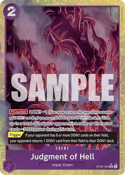 Judgment of Hell (Alternate Art), Premium Booster -The Best- OP02-089