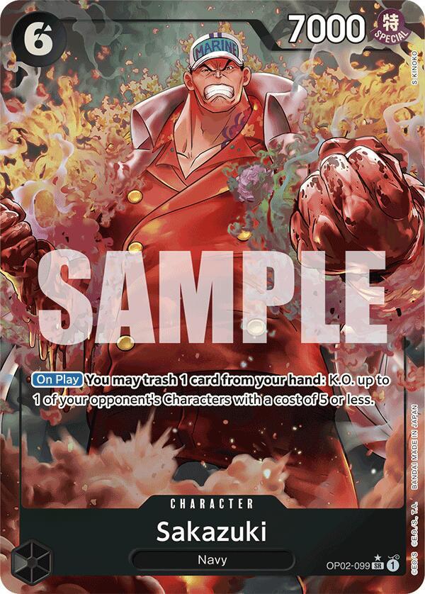 Sakazuki (Alternate Art), Premium Booster -The Best- OP02-099