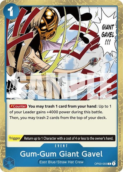Gum-Gum Giant Gavel (Jolly Roger Foil), Premium Booster -The Best- OP03-055