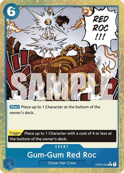 Gum-Gum Red Roc (Textured Foil), Premium Booster -The Best- OP04-056